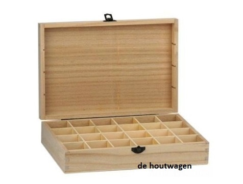 houten kisten met vakverdeling